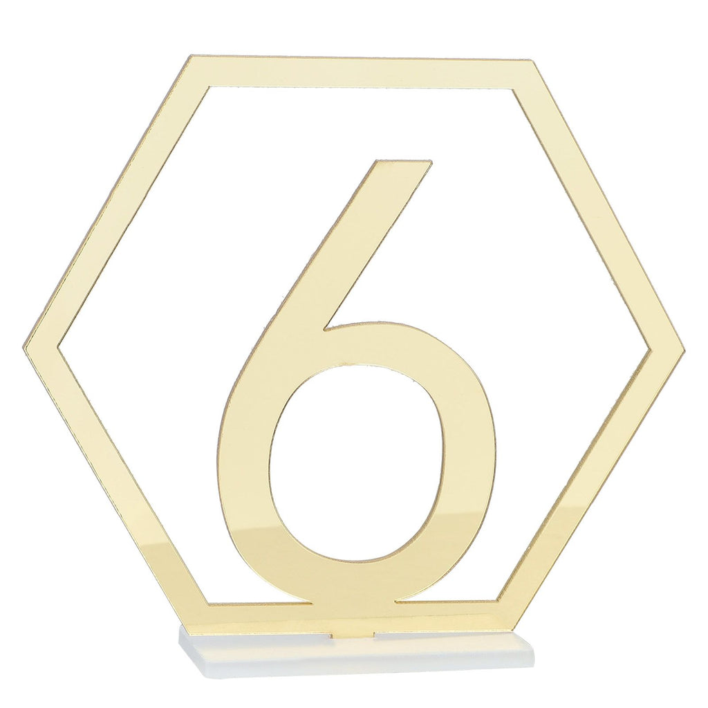 Table Number Acrylic Mirror 1 To 15 Table Number For Weddings Dinner