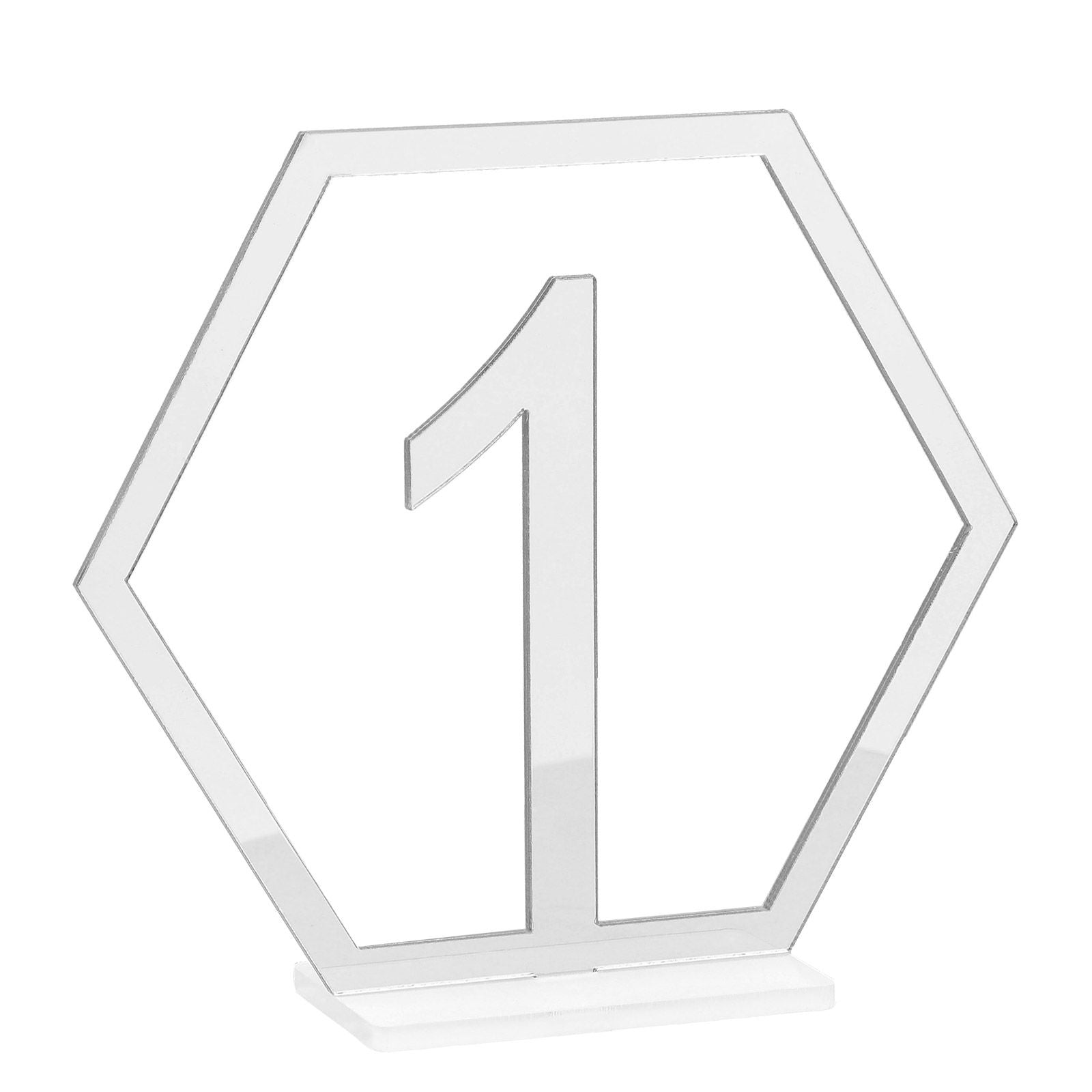 Table Number Acrylic Mirror 1 To 15 Table Number For Weddings Dinner