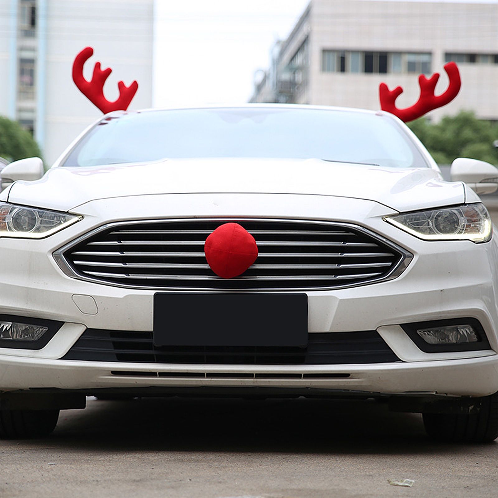 Reindeer Antlers Kit For Car Festive Christmas Car Decorations