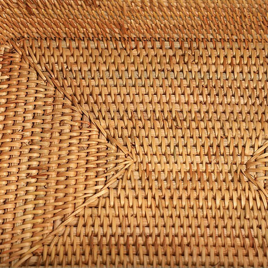 Rattan Storage Basket Desktop Utility Organizer Woven Storage Basket for Coffee Table