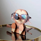 Wooden Eyeglass Holder Stand Animal Shaped Adorable Eyeglass Display Rack for Decoration