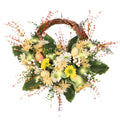 Artificial Wild Chrysanthemum Half Wreath Easter Decorative Wreaths for Home Front Door Decoration