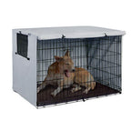 124.5x84x79cm Dogs Wire Crate Cover Waterproof Sunscreen Dustproof Pet Cage Cover for OutdoofGray
