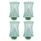 4pcs Outdoor Fly Trap Reusable Hanging Fly Trap Cage Net with Bait Tray for Garden Farm Orchard