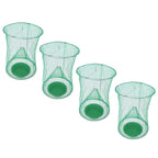 4pcs Outdoor Fly Trap Reusable Hanging Fly Trap Cage Net with Bait Tray for Garden Farm Orchard