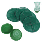 4pcs Outdoor Fly Trap Reusable Hanging Fly Trap Cage Net with Bait Tray for Garden Farm Orchard