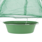 4pcs Outdoor Fly Trap Reusable Hanging Fly Trap Cage Net with Bait Tray for Garden Farm Orchard