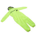 Beekeeping Suit Fluorescent Green One Piece Zipper Design Breathable Beekeeper Clothing