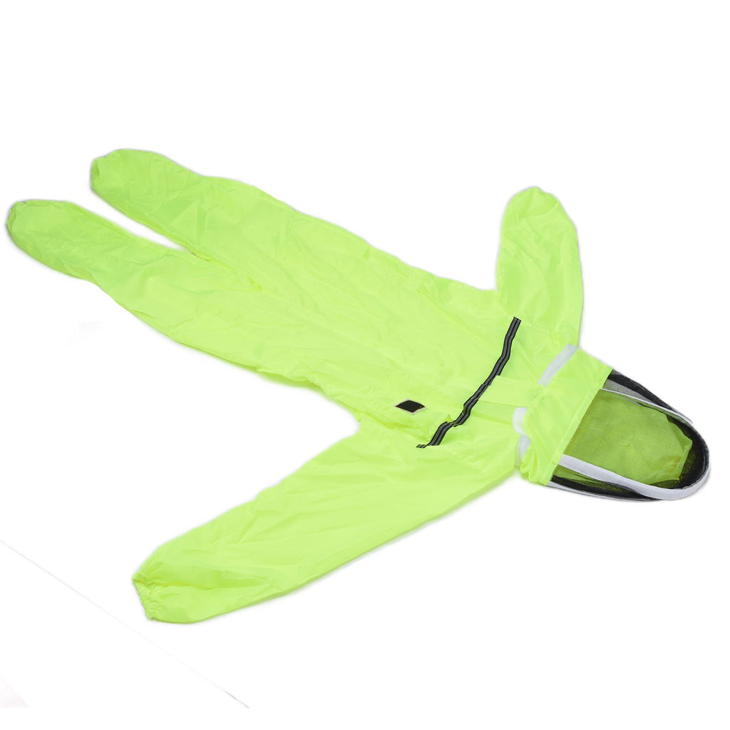 Beekeeping Suit Fluorescent Green One Piece Zipper Design Breathable Beekeeper Clothing