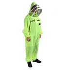 Beekeeping Suit Fluorescent Green One Piece Zipper Design Breathable Beekeeper Clothing