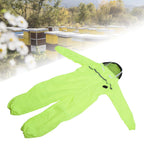 Beekeeping Suit Fluorescent Green One Piece Zipper Design Breathable Beekeeper Clothing