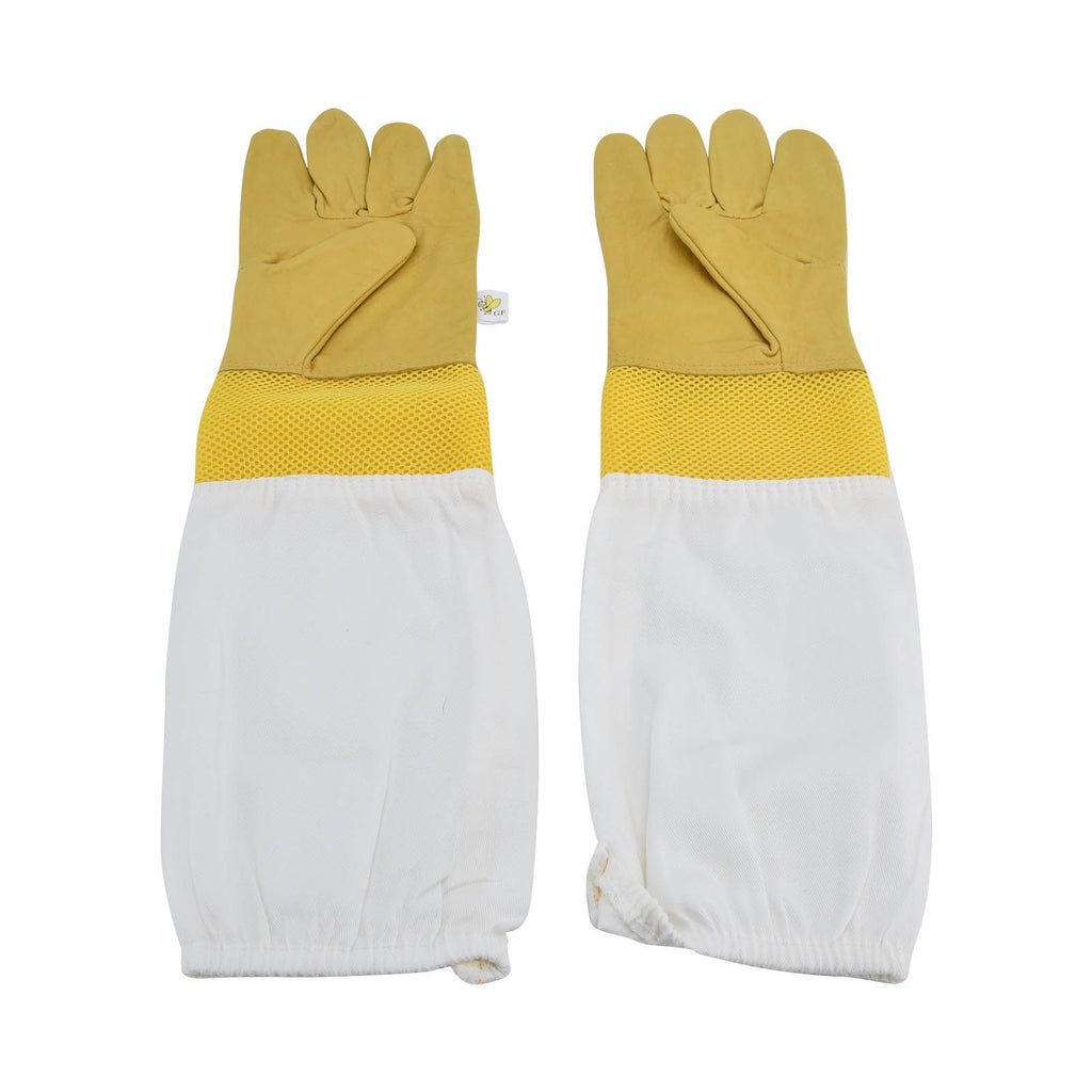 Beekeeping Gloves Breathable Sheepskin Gloves with Extended Sleeves for Beekeeper