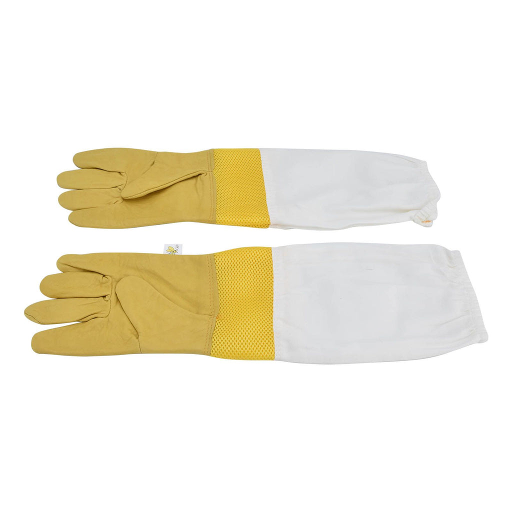 Beekeeping Gloves Breathable Sheepskin Gloves with Extended Sleeves for Beekeeper