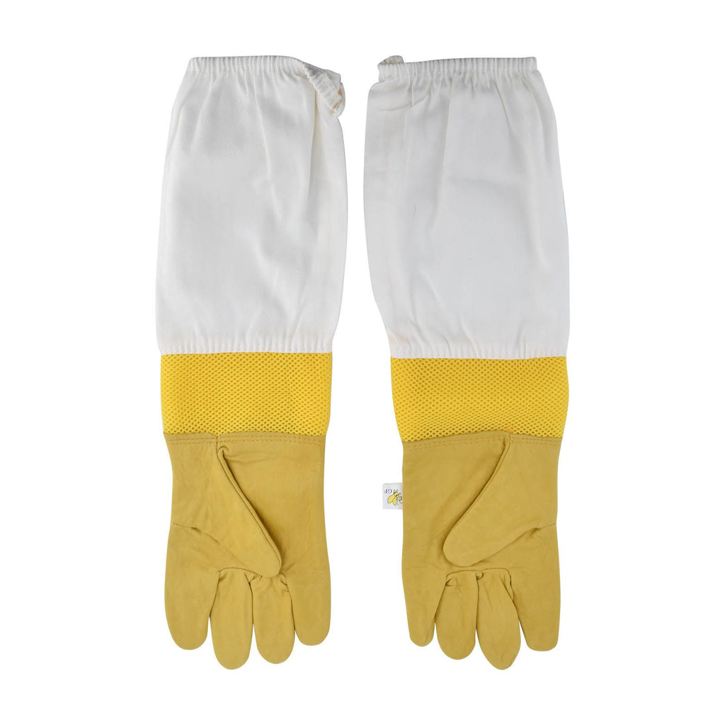 Beekeeping Gloves Breathable Sheepskin Gloves with Extended Sleeves for Beekeeper