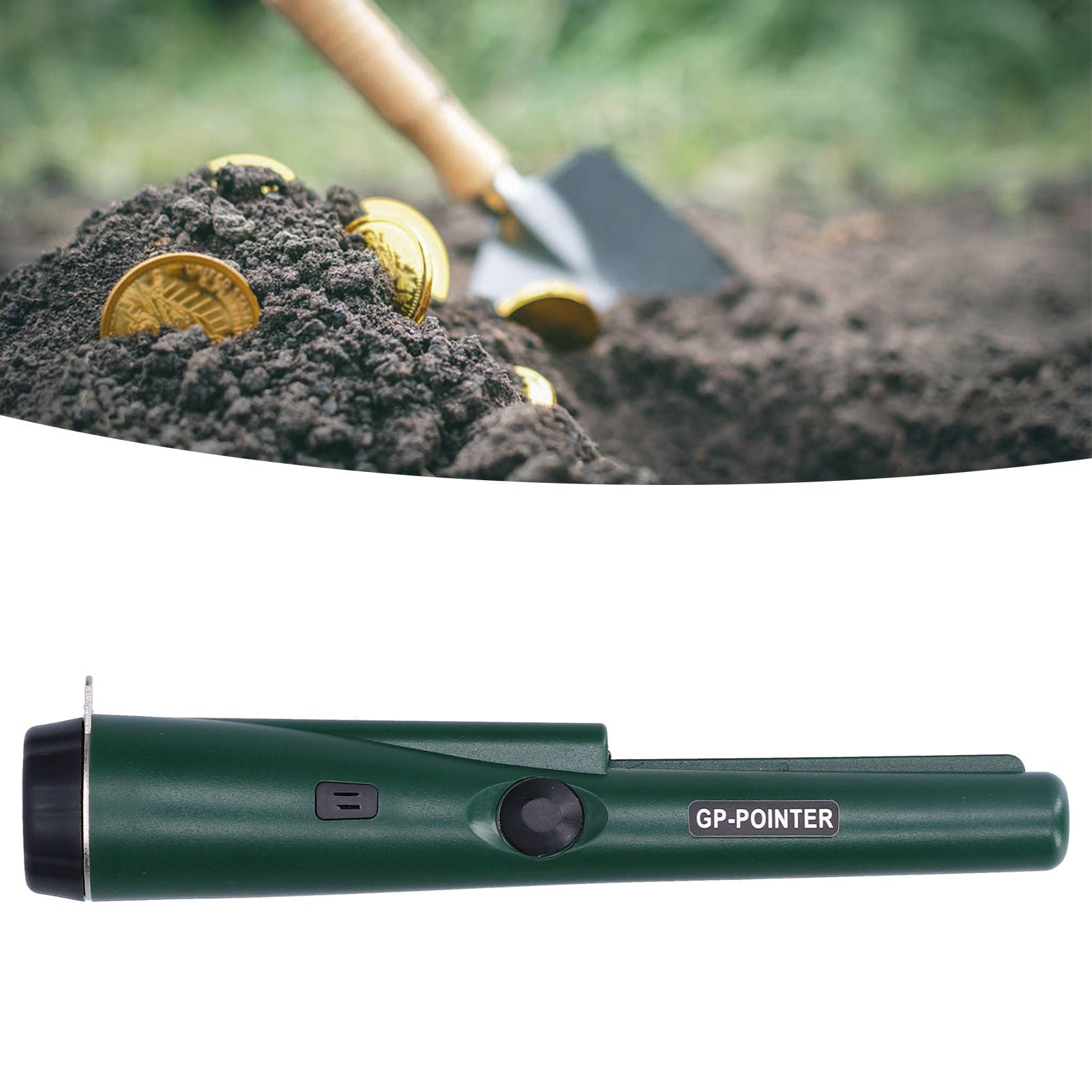 Metal Detector Professional Portable Waterproof Handheld Metal Detector with LED LightMilitary Green