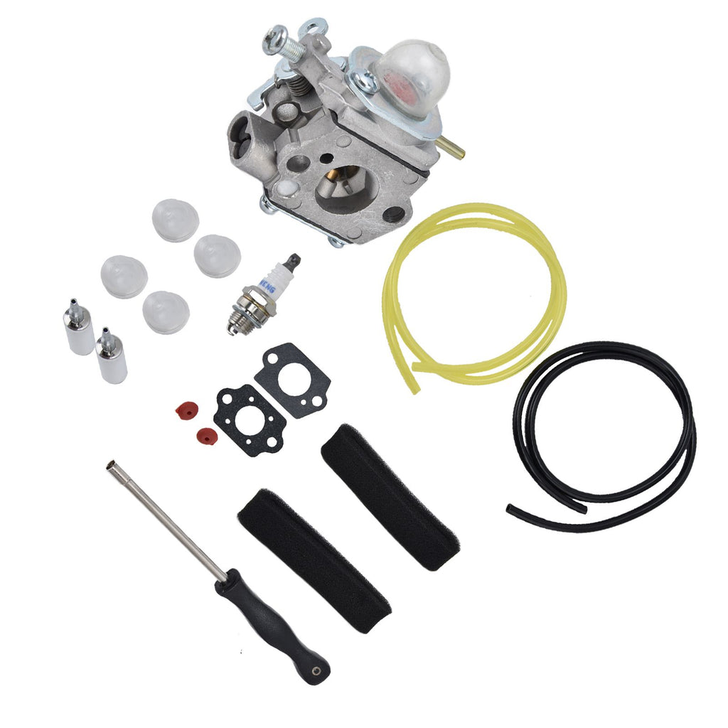 753-06190 Carburetor with Fuel Filter Air Filter Primer Bulb Kit for Troybilt TB22EC TB32EC TB80EC TB22 TB21EC