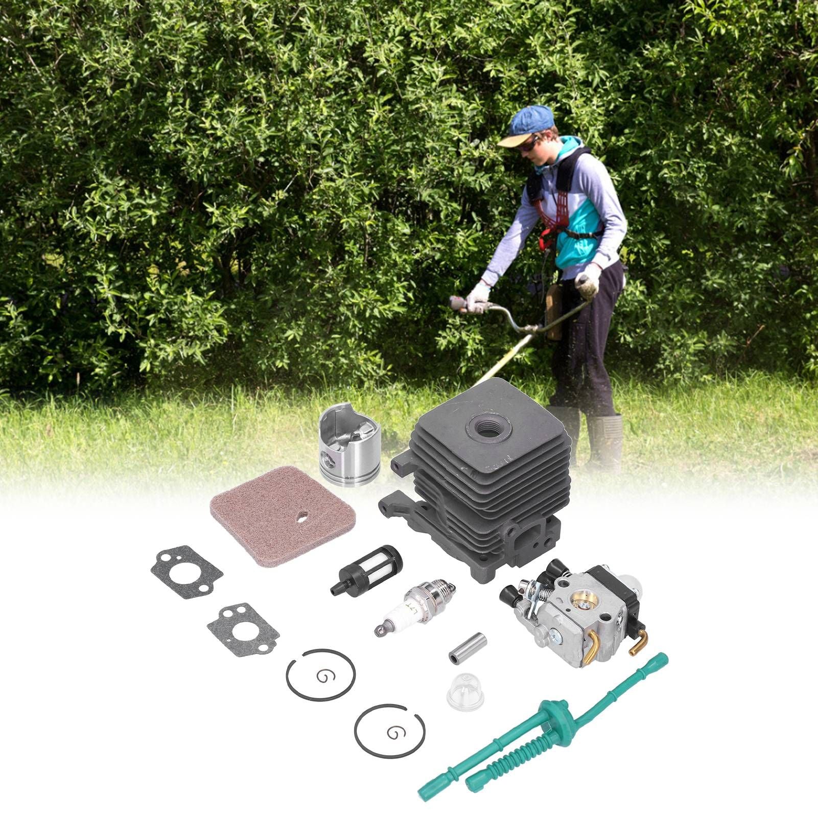 34mm Cylinder Piston Carburetor Wear Resistant Air Filter Repair Kit 4140 020 1202 Fit for Stihl FS55 FS45 FS38