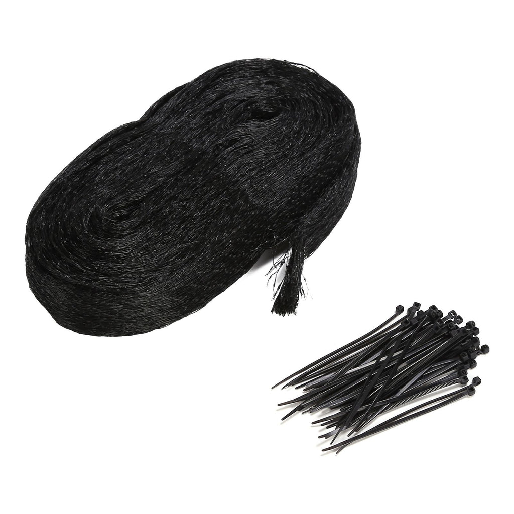 Bird Netting with 50PCS Cable Ties Nylon Garden Netting Anti Bird Mesh Plant Pest Netting for Vegetable FruitBlack