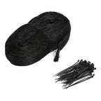 Bird Netting with 50PCS Cable Ties Nylon Garden Netting Anti Bird Mesh Plant Pest Netting for Vegetable FruitBlack