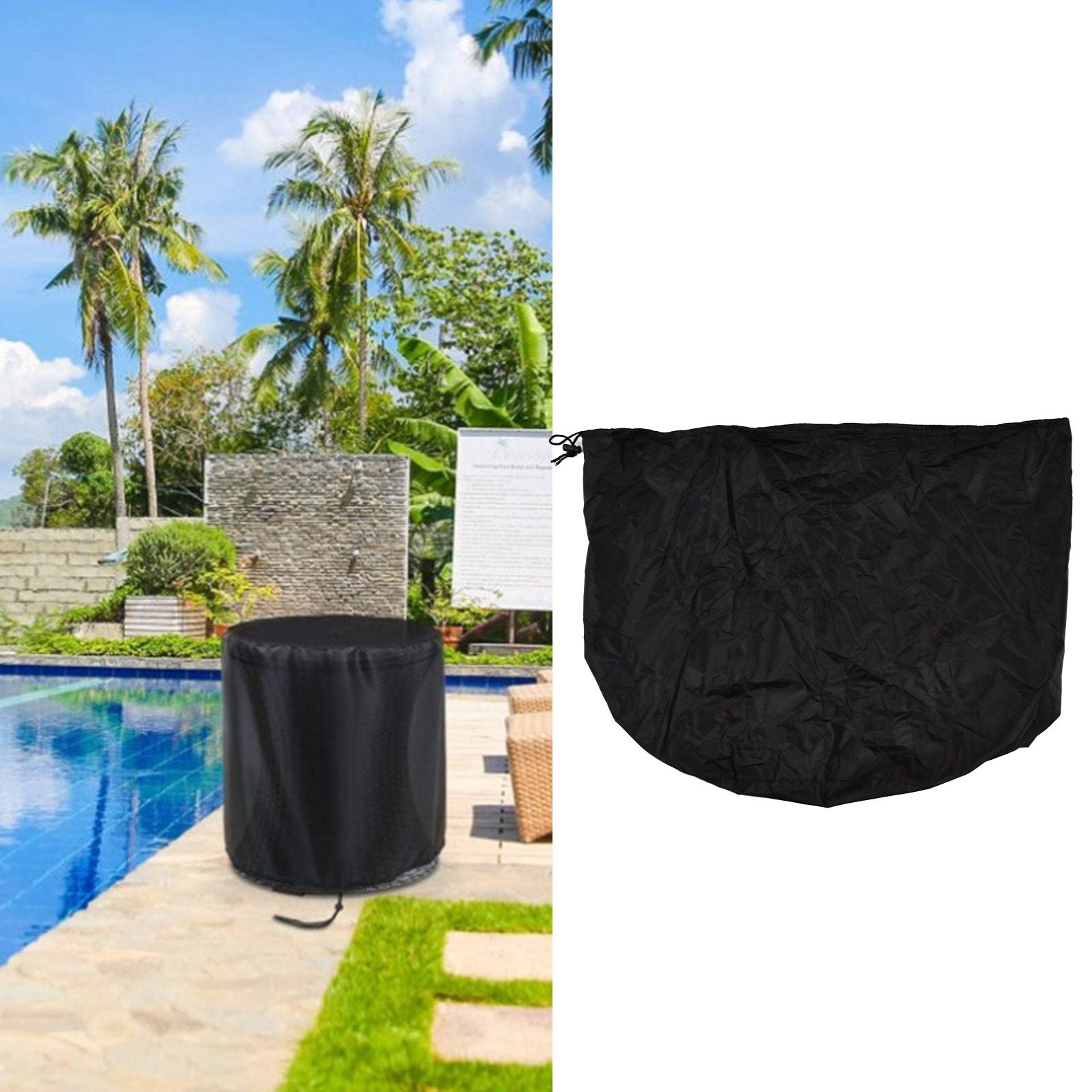 Round Waterproof Table Cover Tear Resistant Table Chair Cover for Bar Gardening Outdoor Home