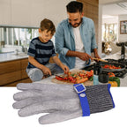 Cut Resistant Work Gloves Stainless Steel Wire Level 5 Protection Woven Adjustable Durable Safety Gloves