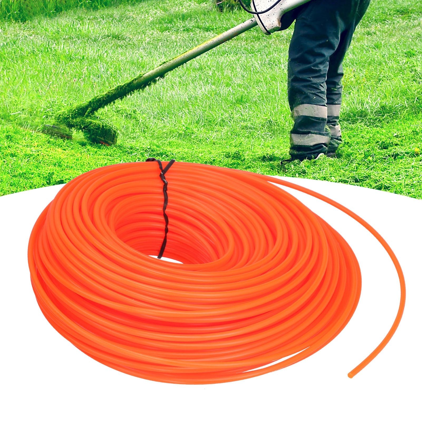 String Trimmer Replacement Line High Flexibility Easily Install Use Wear Resistant Mowing Nylon Trimmer Rope for MowersRed 3.0 Circle