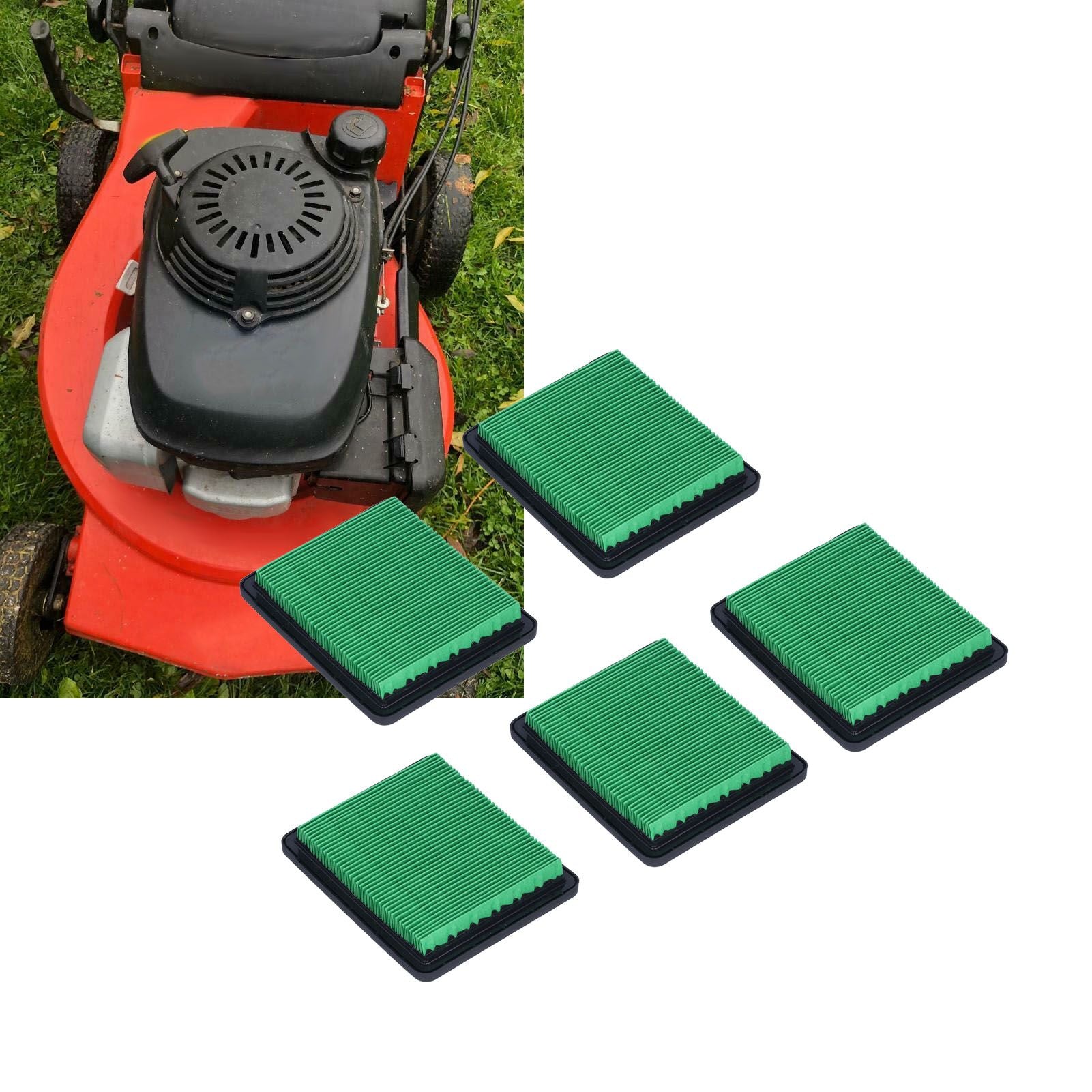 5PCS Air Filter Rubber Wear Resistant Garden Lawn Mower Air Cleaner for GCV160 GCV190