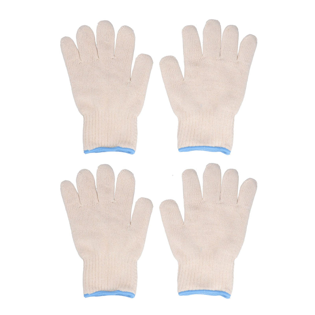 2 Pairs Thermal Insulated Gloves 300℃ Heat Resistant Non Slip Anti Scalding Mitts for BBQ Oven