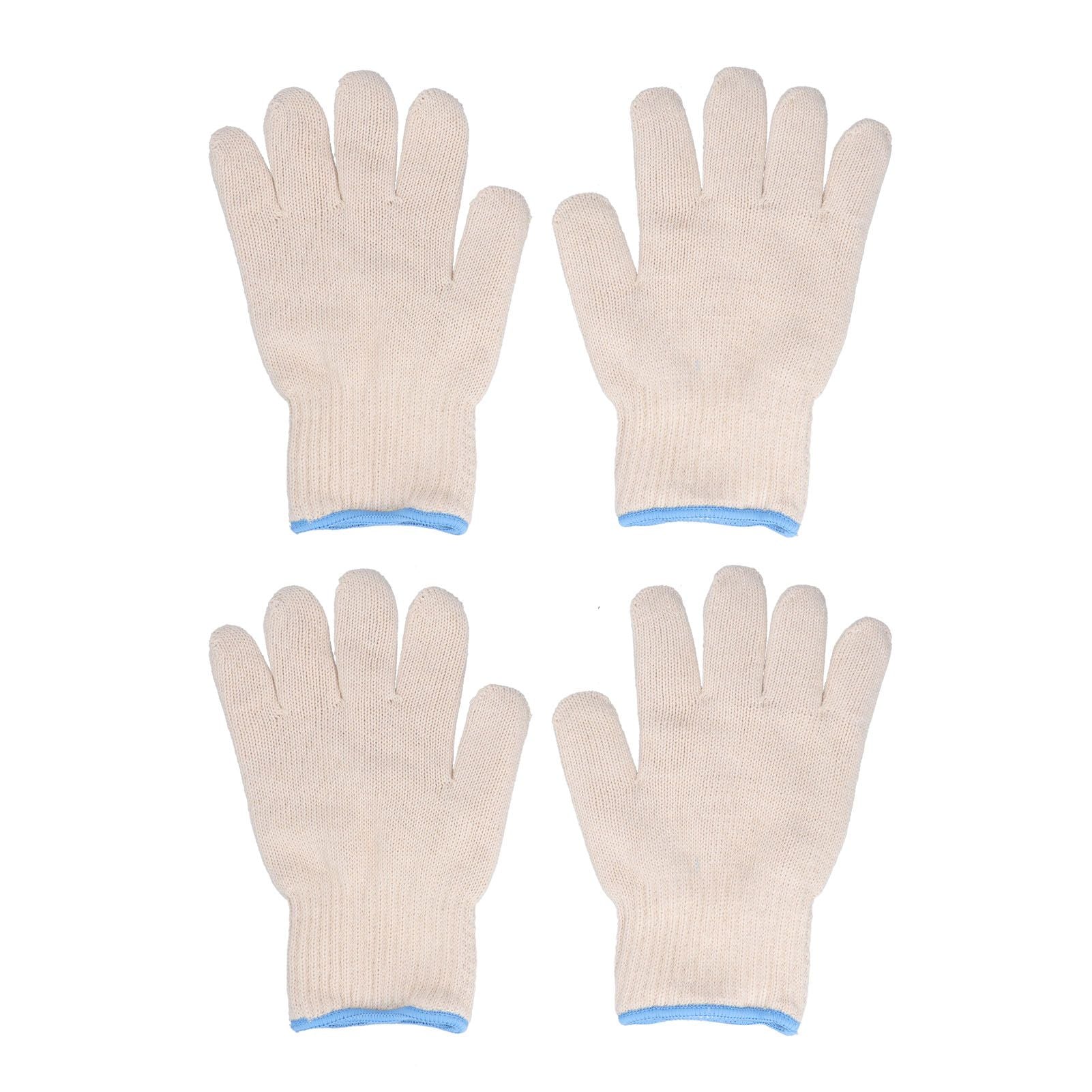 2 Pairs Thermal Insulated Gloves 300℃ Heat Resistant Non Slip Anti Scalding Mitts for BBQ Oven