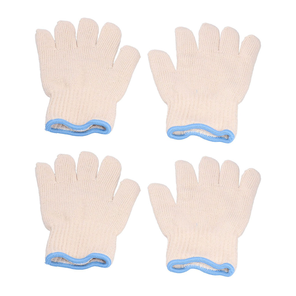2 Pairs Thermal Insulated Gloves 300℃ Heat Resistant Non Slip Anti Scalding Mitts for BBQ Oven