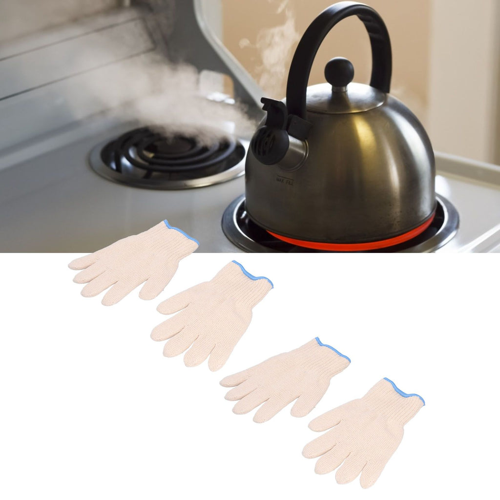2 Pairs Thermal Insulated Gloves 300℃ Heat Resistant Non Slip Anti Scalding Mitts for BBQ Oven
