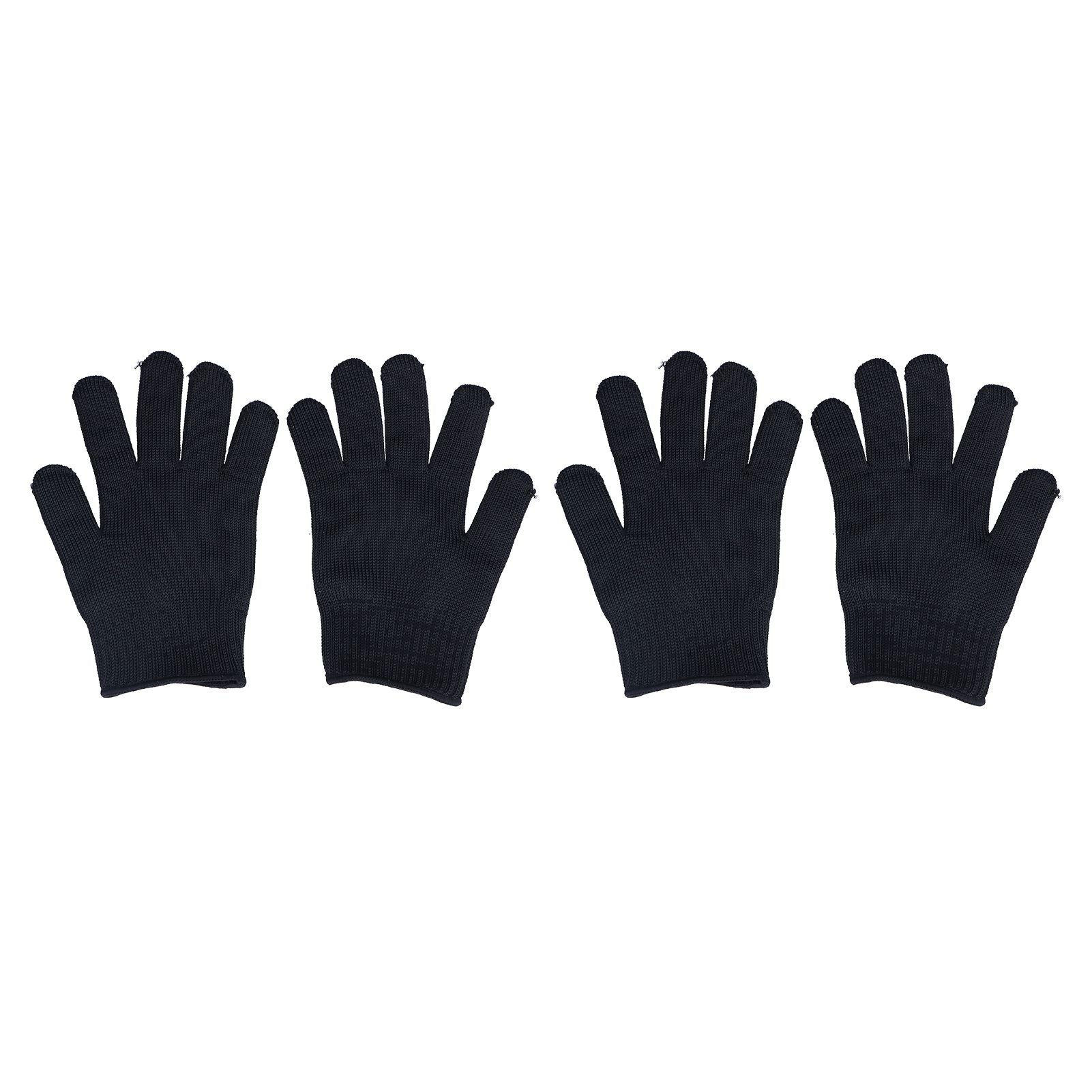 2 Pairs Cut Resistant Gloves Level 5 Protection Scratch Proof Steel Wire Garden Working Gloves for Mechanical