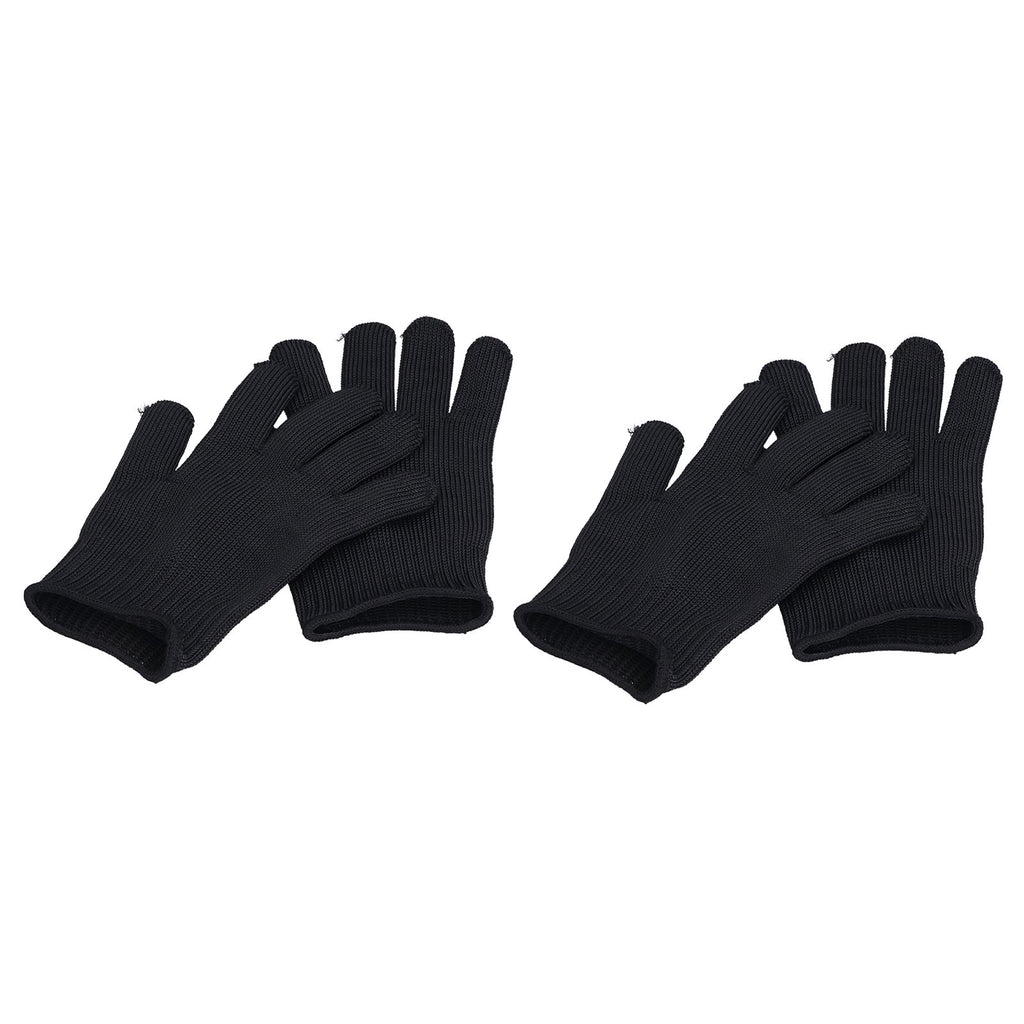 2 Pairs Cut Resistant Gloves Level 5 Protection Scratch Proof Steel Wire Garden Working Gloves for Mechanical