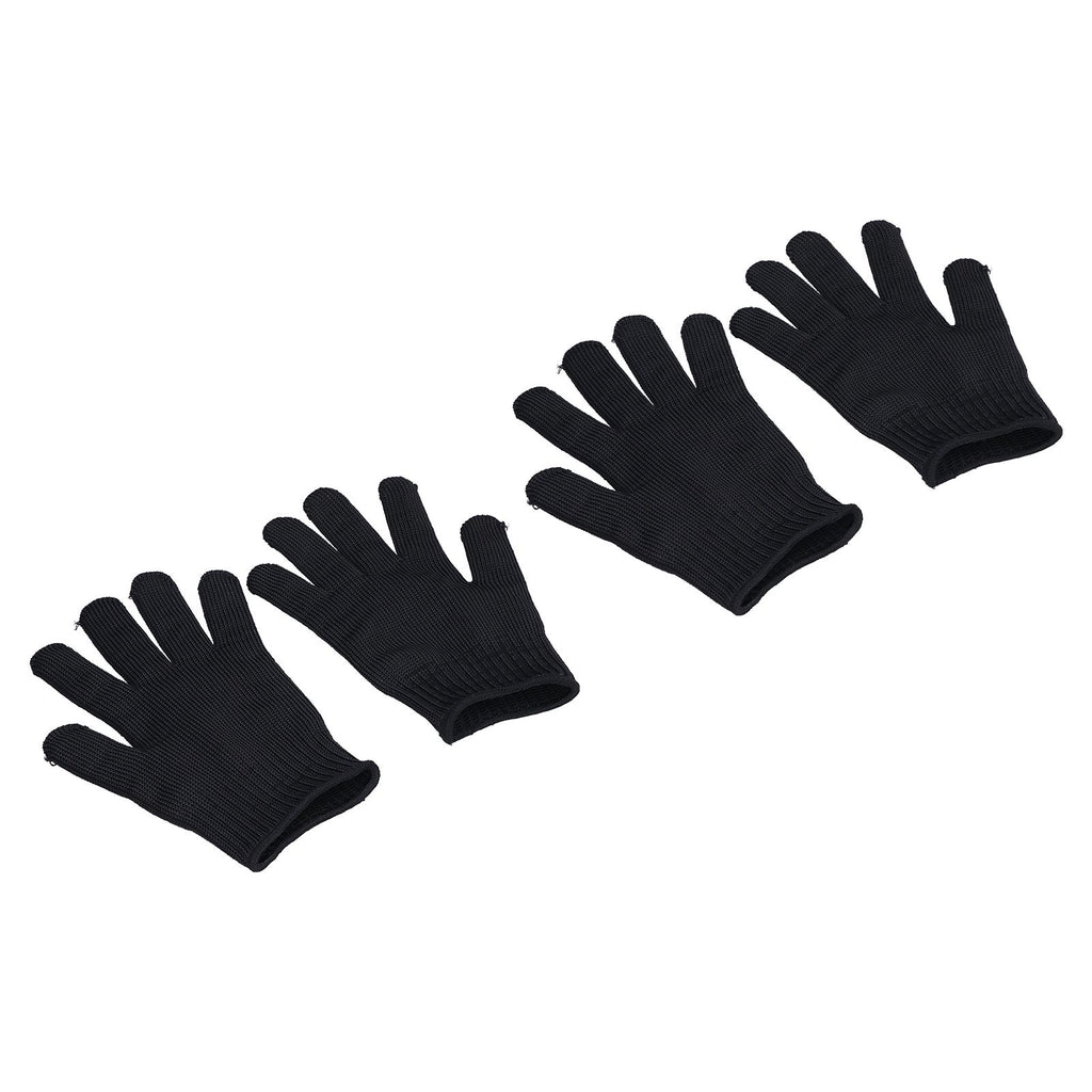 2 Pairs Cut Resistant Gloves Level 5 Protection Scratch Proof Steel Wire Garden Working Gloves for Mechanical