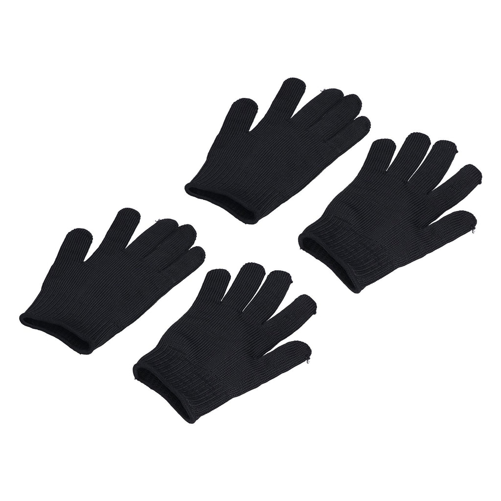 2 Pairs Cut Resistant Gloves Level 5 Protection Scratch Proof Steel Wire Garden Working Gloves for Mechanical