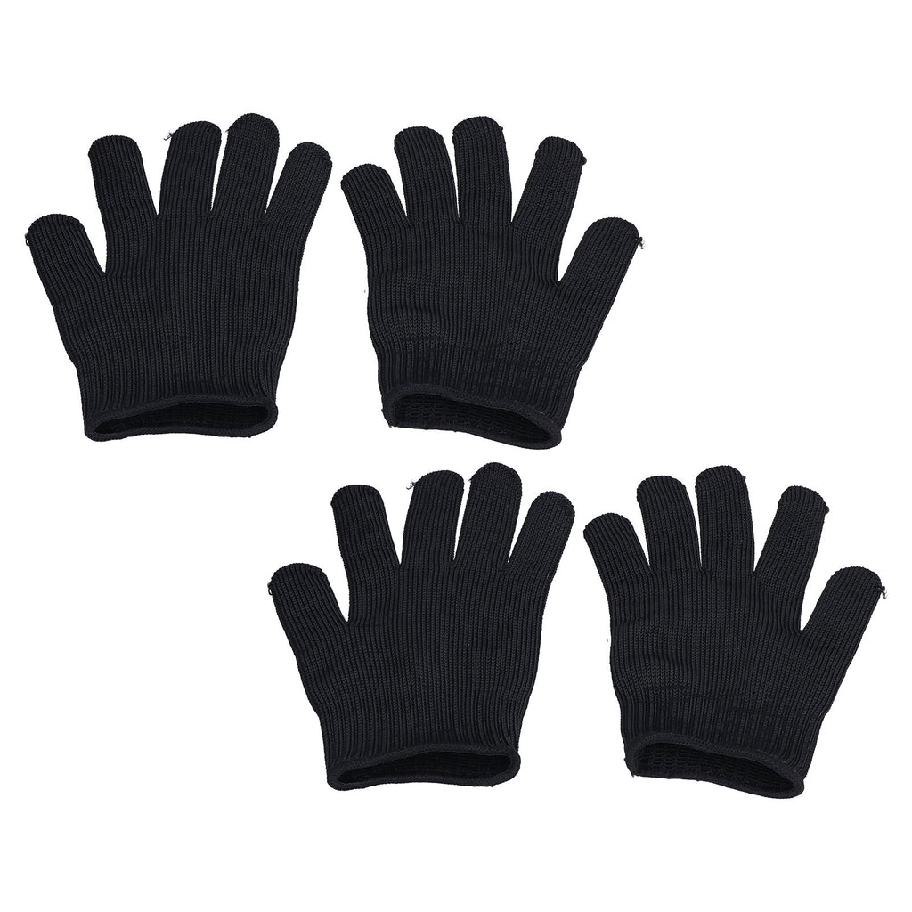 2 Pairs Cut Resistant Gloves Level 5 Protection Scratch Proof Steel Wire Garden Working Gloves for Mechanical