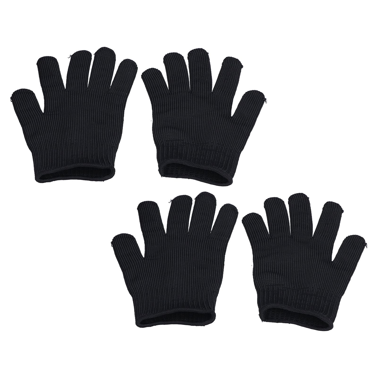 2 Pairs Cut Resistant Gloves Level 5 Protection Scratch Proof Steel Wire Garden Working Gloves for Mechanical