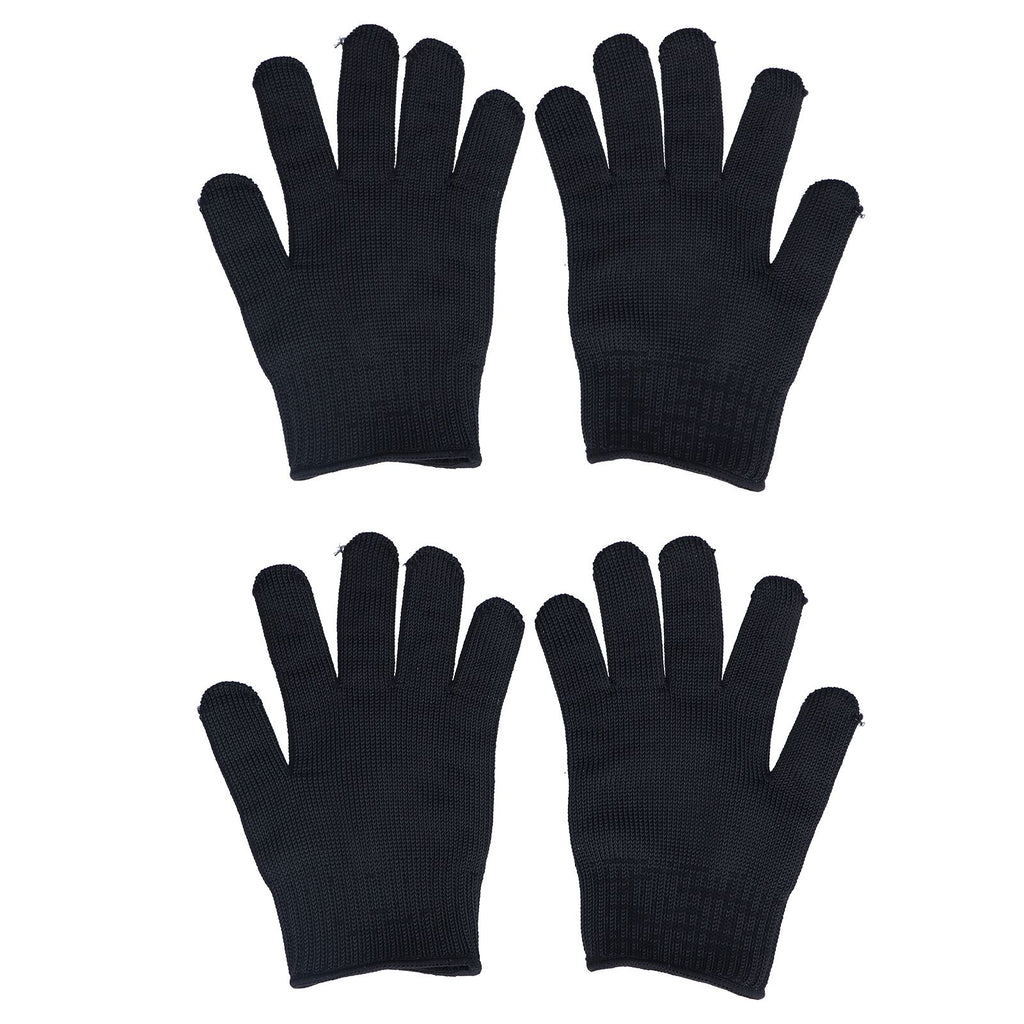 2 Pairs Cut Resistant Gloves Level 5 Protection Scratch Proof Steel Wire Garden Working Gloves for Mechanical