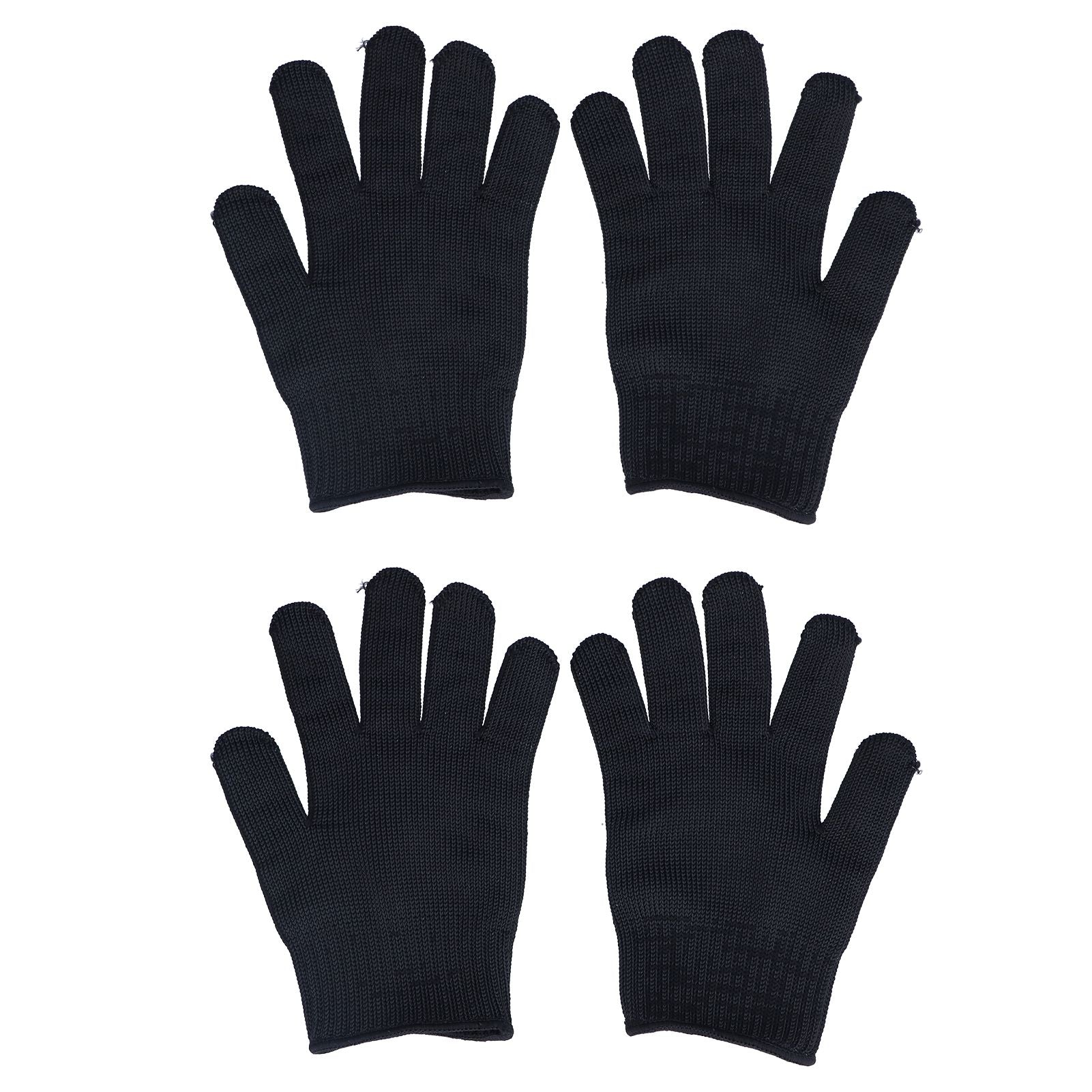 2 Pairs Cut Resistant Gloves Level 5 Protection Scratch Proof Steel Wire Garden Working Gloves for Mechanical