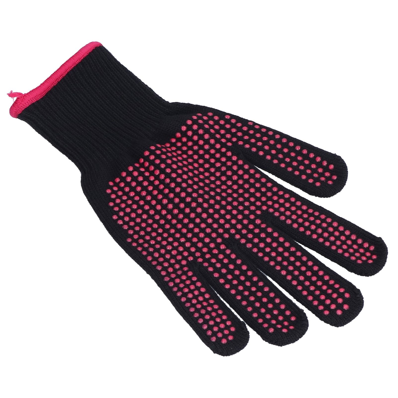 4Pcs Heat Resistant Gloves High Temperature Resistant Anti Scalding Mitts with Silicone BumpsRose Red Silicone Rose Red Edge