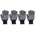 4Pcs Heat Resistant Gloves High Temperature Resistant Anti Scalding Mitts with Silicone BumpsWhite Silicone Pink Edge