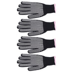 4Pcs Heat Resistant Gloves High Temperature Resistant Anti Scalding Mitts with Silicone BumpsWhite Silicone Pink Edge