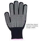 4Pcs Heat Resistant Gloves High Temperature Resistant Anti Scalding Mitts with Silicone BumpsWhite Silicone Pink Edge