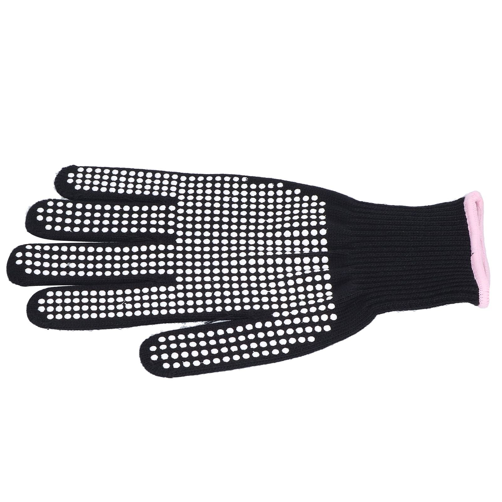 4Pcs Heat Resistant Gloves High Temperature Resistant Anti Scalding Mitts with Silicone BumpsWhite Silicone Pink Edge