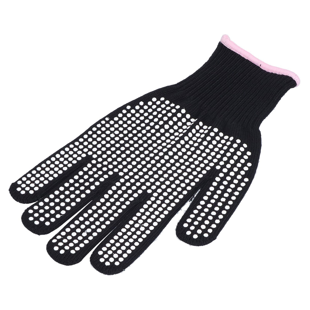 4Pcs Heat Resistant Gloves High Temperature Resistant Anti Scalding Mitts with Silicone BumpsWhite Silicone Pink Edge