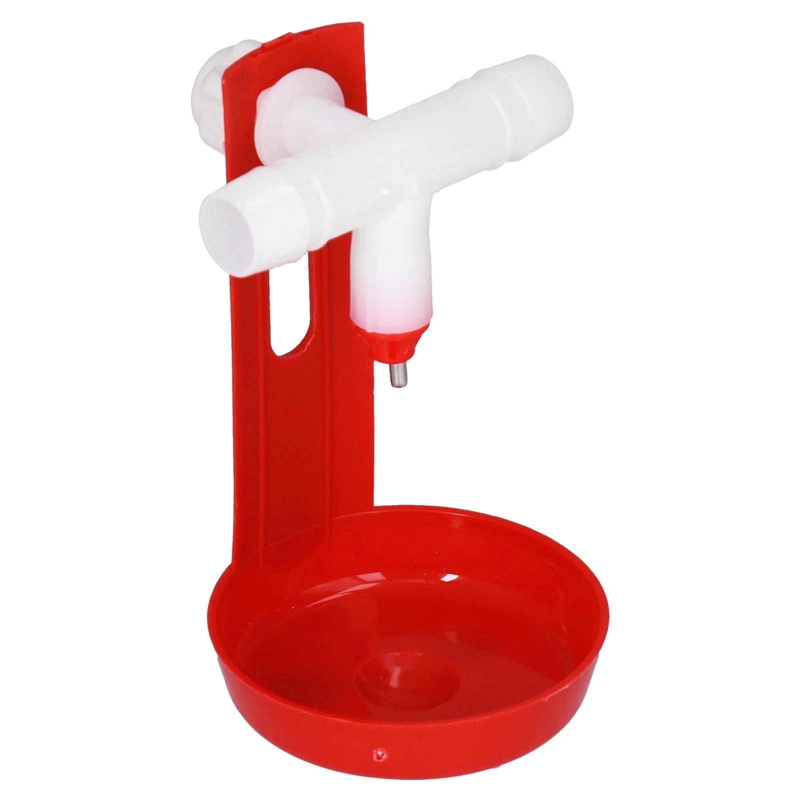 10 Set Chicken Drinking Cup Automatic Poultry Drinking Waterer Drinker with White Tee Fitting Durable for Chicken