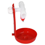 10 Set Chicken Drinking Cup Automatic Poultry Drinking Waterer Drinker with White Tee Fitting Durable for Chicken