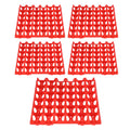 5PCS Plastic Egg Flats 30 Cell Egg Crates Holder Tray for Storage Transportation Home Farm SuppliesRed