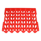 5PCS Plastic Egg Flats 30 Cell Egg Crates Holder Tray for Storage Transportation Home Farm SuppliesRed
