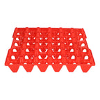 5PCS Plastic Egg Flats 30 Cell Egg Crates Holder Tray for Storage Transportation Home Farm SuppliesRed
